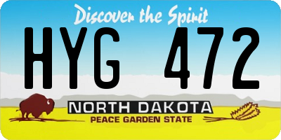 ND license plate HYG472