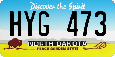 ND license plate HYG473