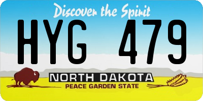 ND license plate HYG479