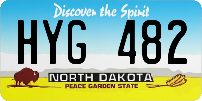 ND license plate HYG482
