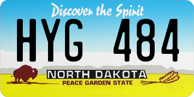 ND license plate HYG484