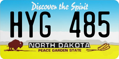 ND license plate HYG485