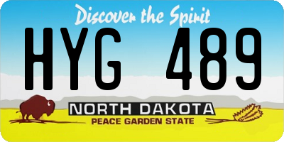 ND license plate HYG489