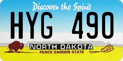ND license plate HYG490