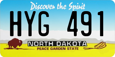 ND license plate HYG491
