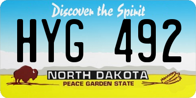 ND license plate HYG492