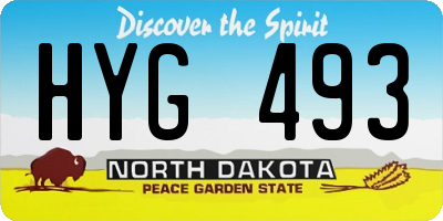 ND license plate HYG493