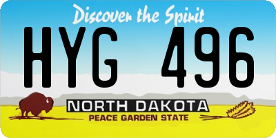 ND license plate HYG496