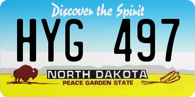 ND license plate HYG497