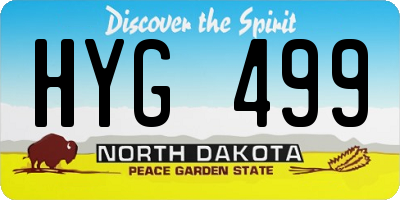 ND license plate HYG499