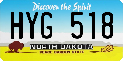 ND license plate HYG518