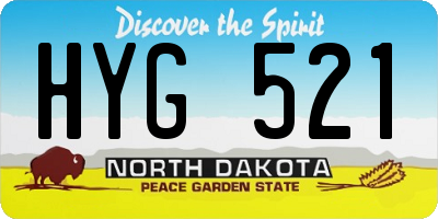 ND license plate HYG521