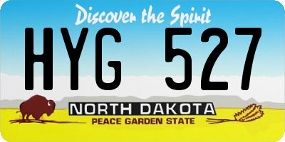 ND license plate HYG527