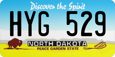 ND license plate HYG529