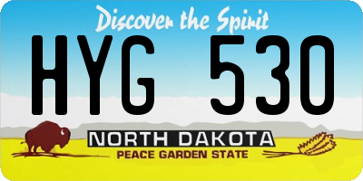 ND license plate HYG530