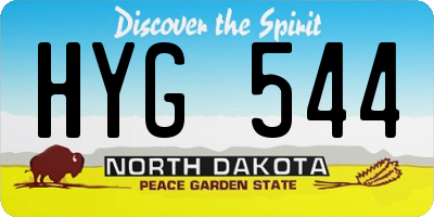 ND license plate HYG544