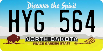 ND license plate HYG564