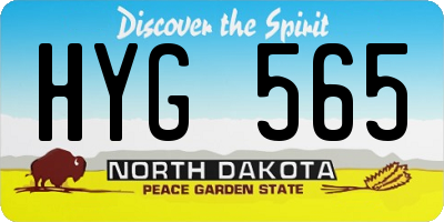 ND license plate HYG565