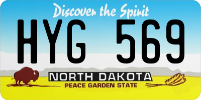 ND license plate HYG569