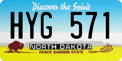 ND license plate HYG571