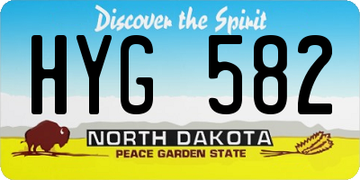 ND license plate HYG582