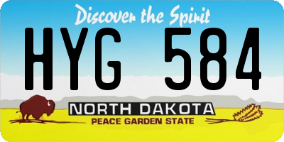ND license plate HYG584