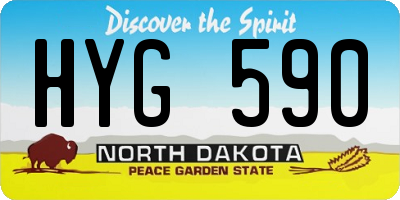 ND license plate HYG590