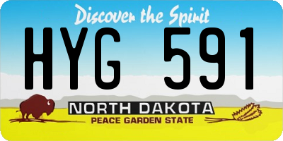 ND license plate HYG591