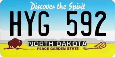 ND license plate HYG592