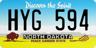 ND license plate HYG594