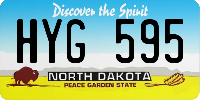 ND license plate HYG595