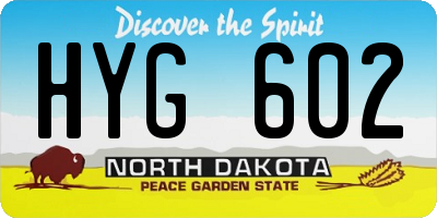 ND license plate HYG602