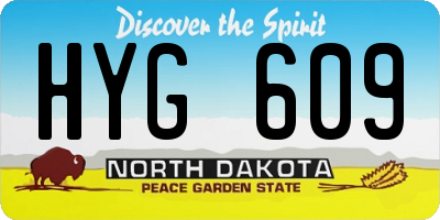 ND license plate HYG609
