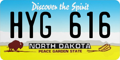 ND license plate HYG616