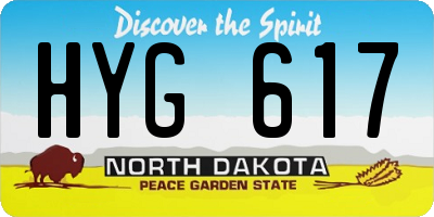 ND license plate HYG617