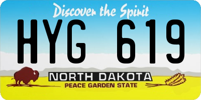 ND license plate HYG619