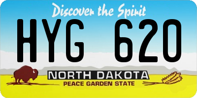 ND license plate HYG620