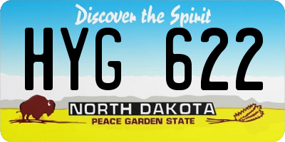ND license plate HYG622