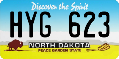 ND license plate HYG623