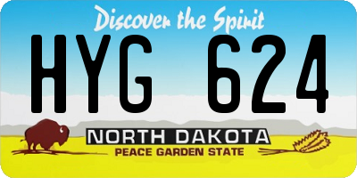 ND license plate HYG624