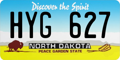 ND license plate HYG627