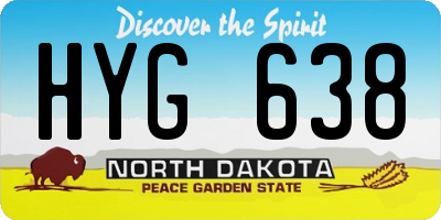 ND license plate HYG638