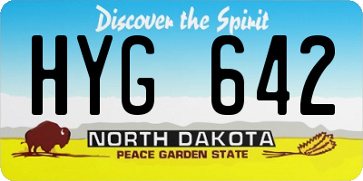 ND license plate HYG642