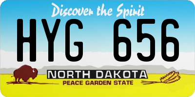 ND license plate HYG656