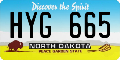 ND license plate HYG665