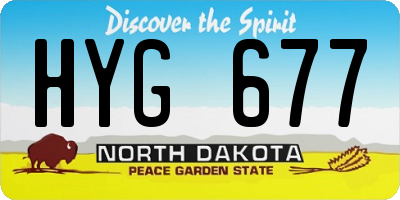ND license plate HYG677