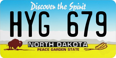 ND license plate HYG679