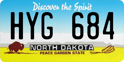 ND license plate HYG684