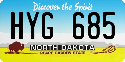 ND license plate HYG685