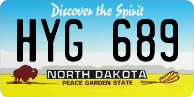ND license plate HYG689